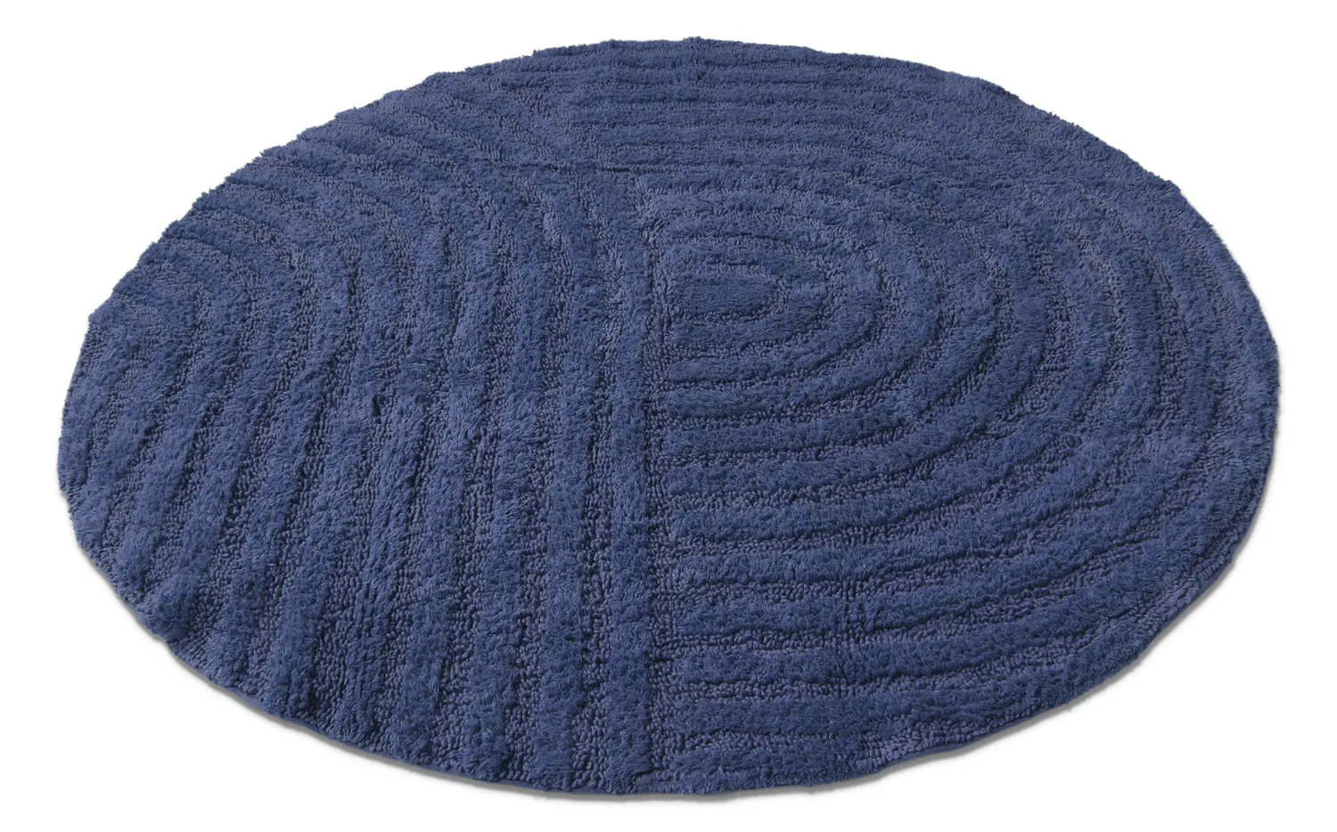 Ronde Badmat - Embla (blauw)