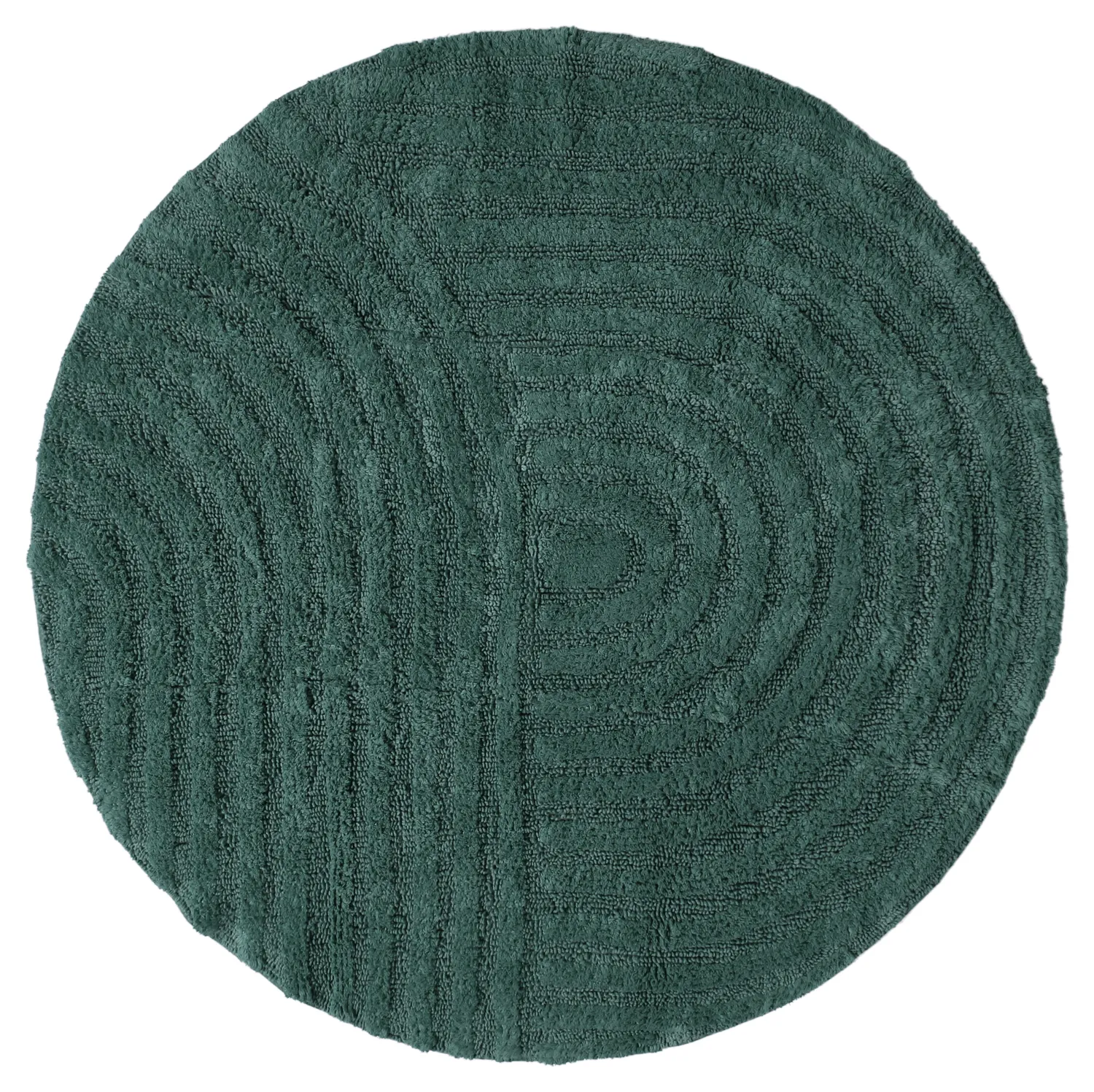 Ronde Badmat - Embla (donkergroen)