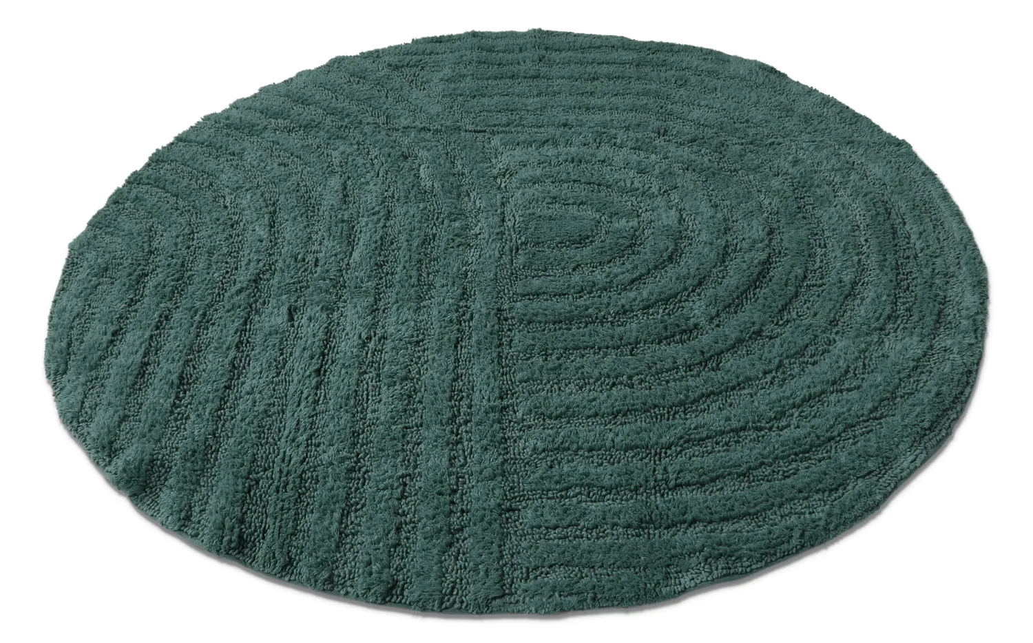 Ronde Badmat - Embla (donkergroen)