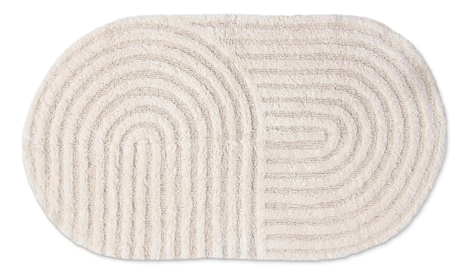 Ovale badmat - Embla (gebroken wit)