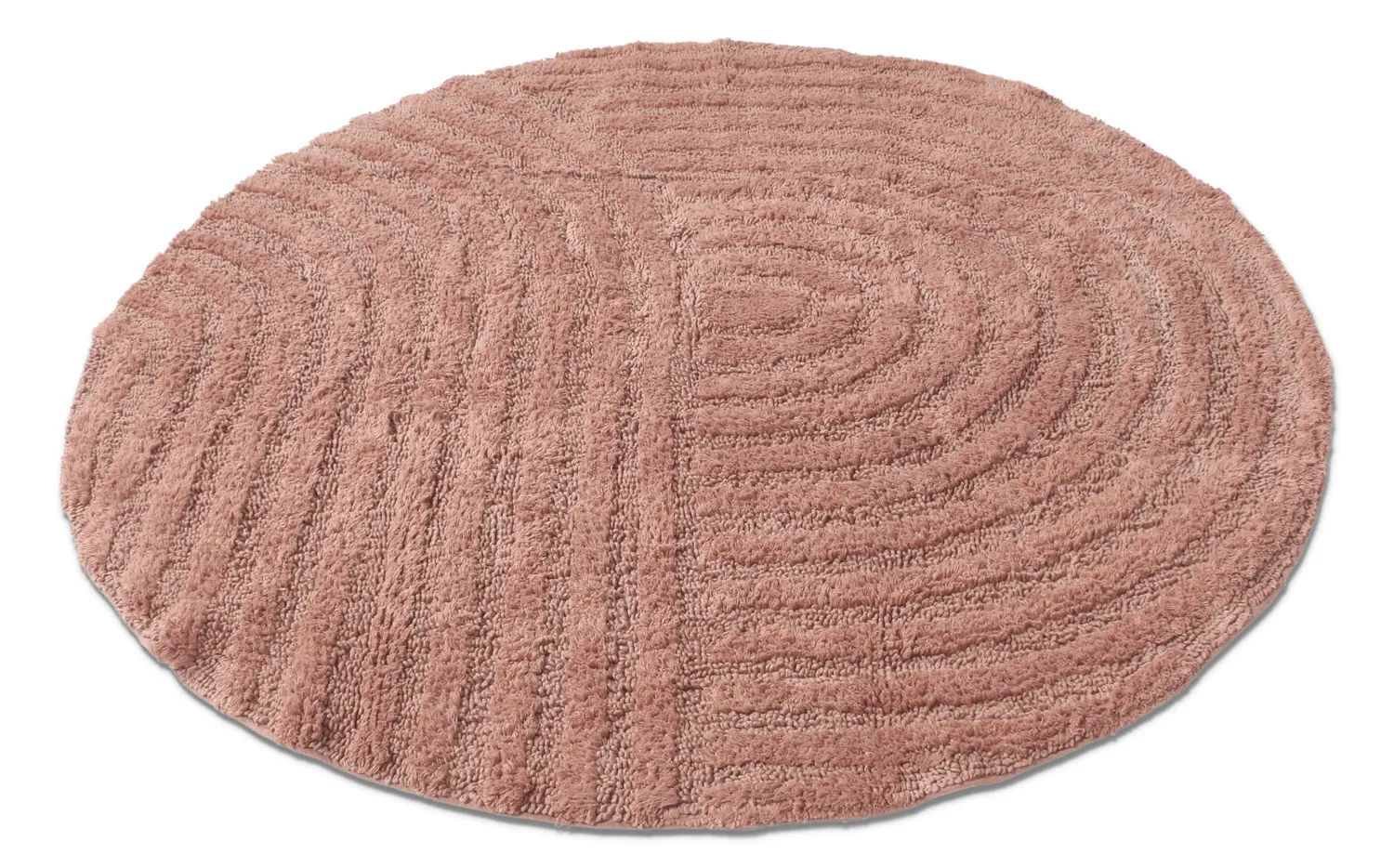 Ronde Badmat - Embla (roze)