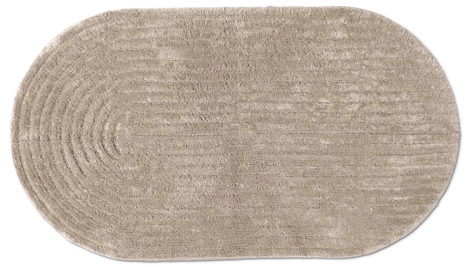 Ovale badmat - Evena (beige)