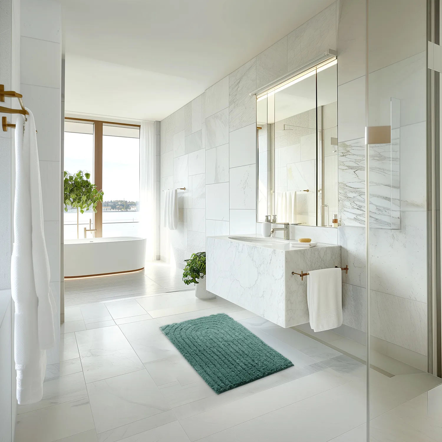 Badmat - Evena (donkergroen)