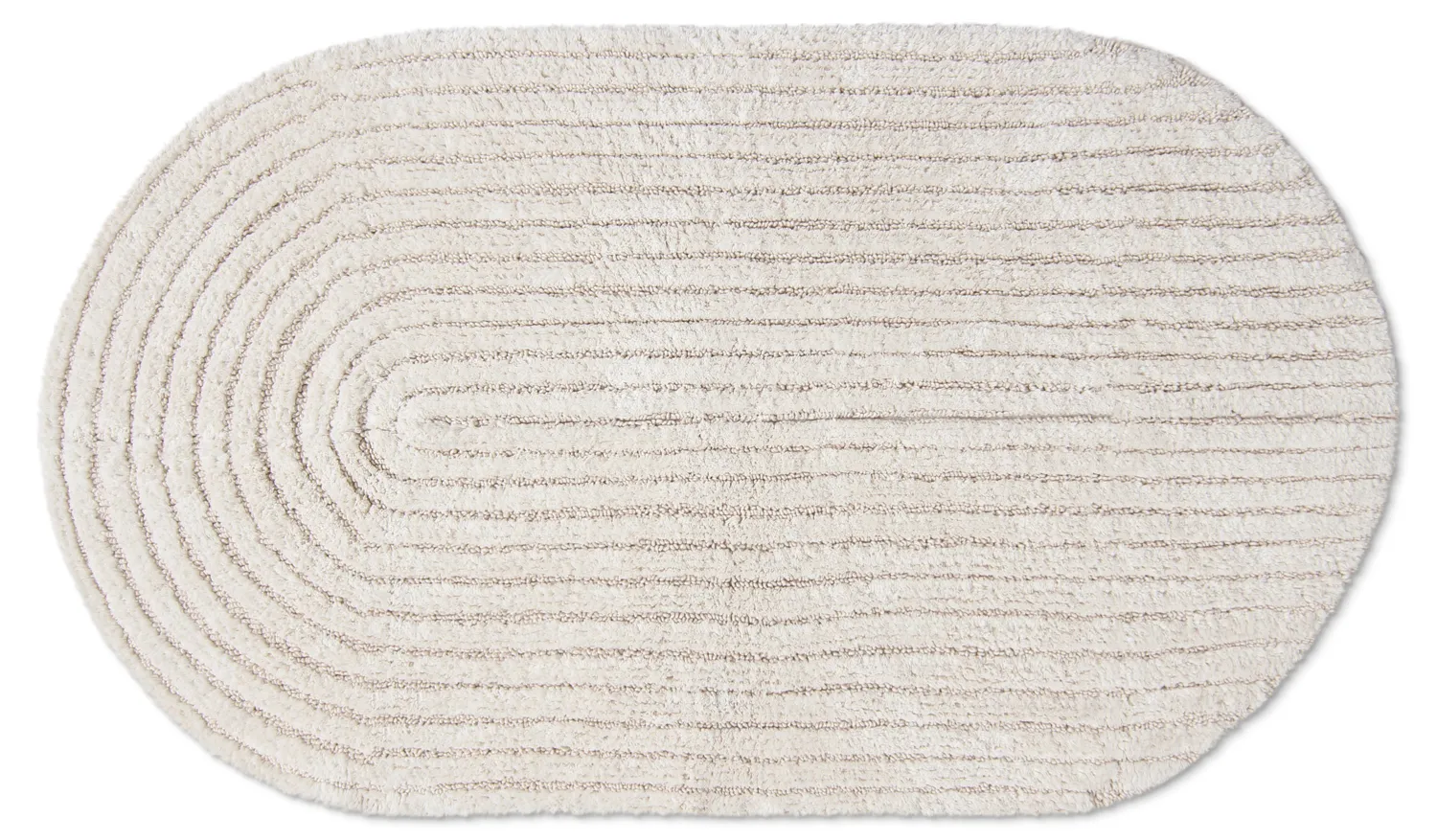 Ovale badmat - Evena (gebroken wit)