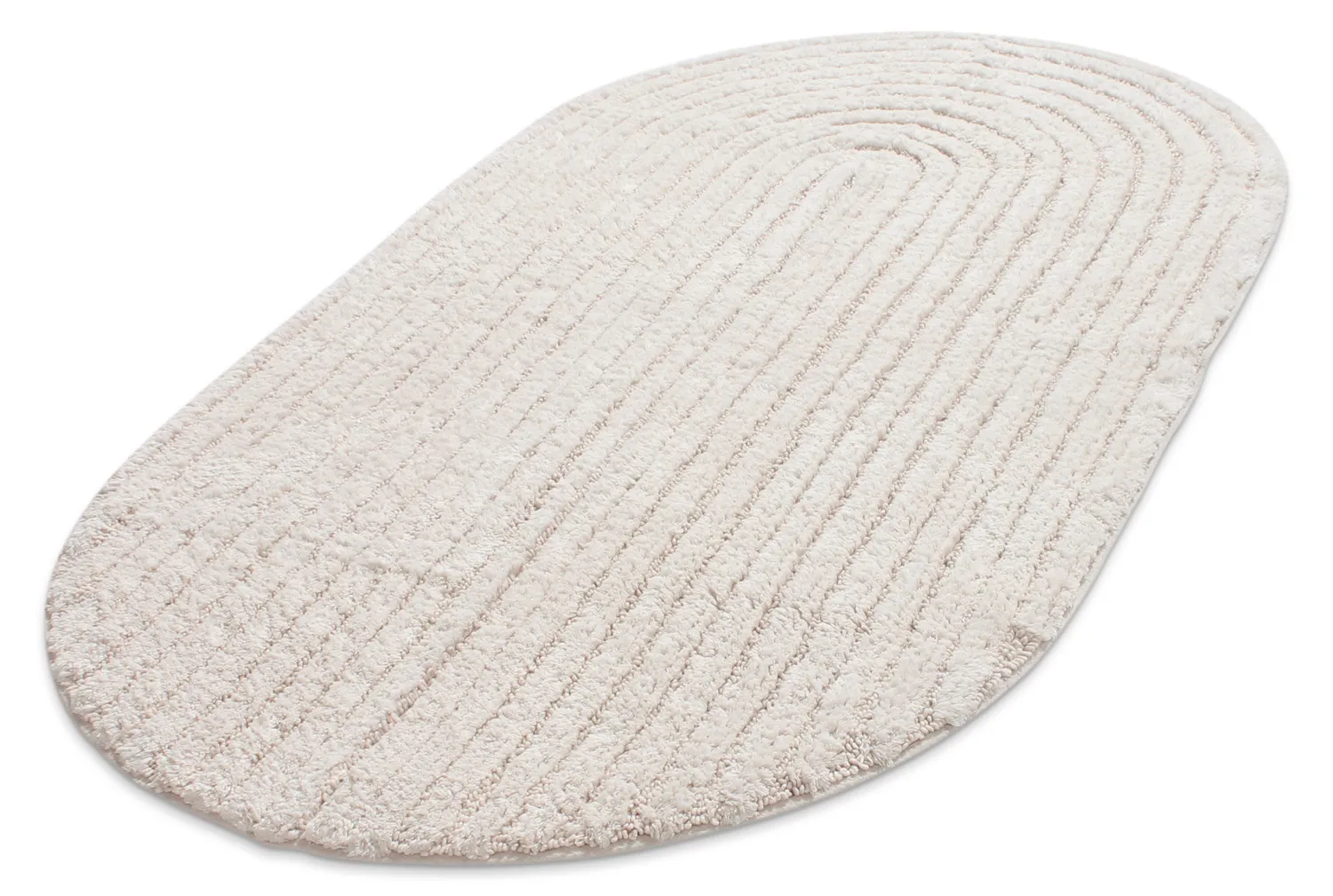 Ovale badmat - Evena (gebroken wit)