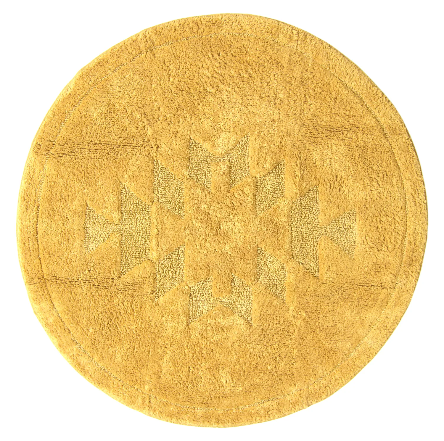 Ronde Badmat - Gertie (geel)