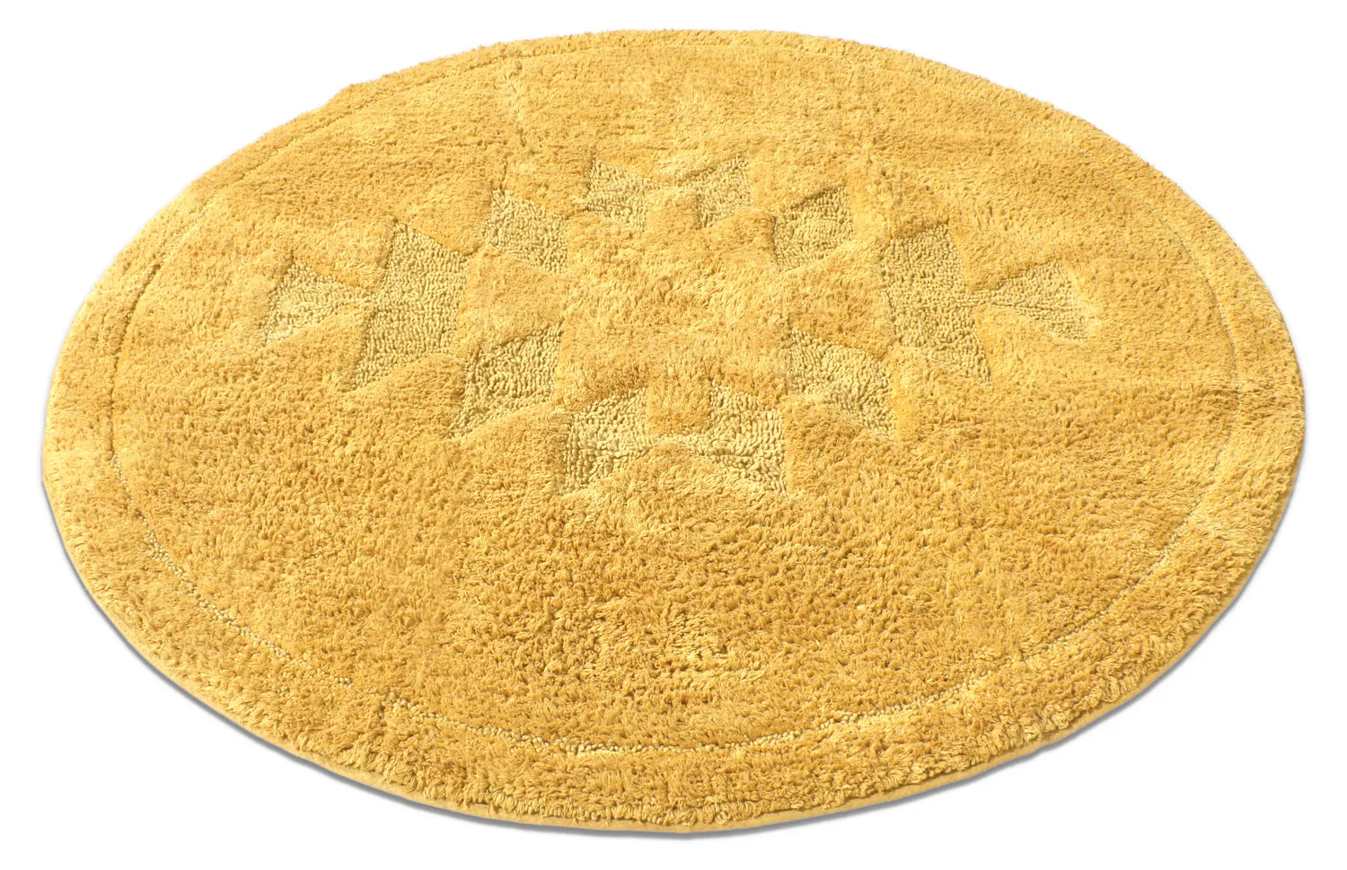Ronde Badmat - Gertie (geel)