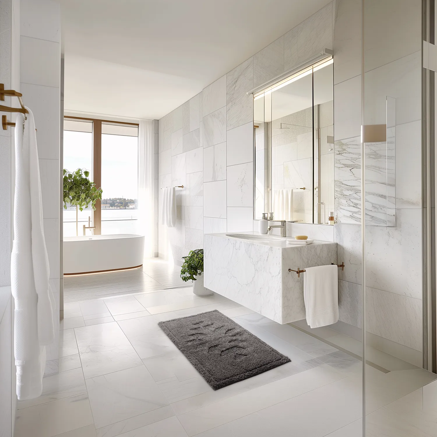 Badmat - Gertie (donkergrijs)