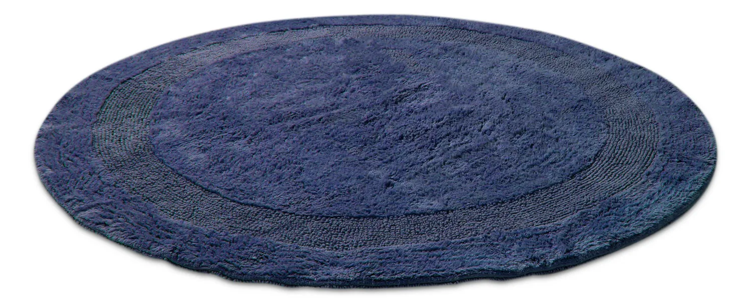 Ronde Badmat - Nila (blauw)