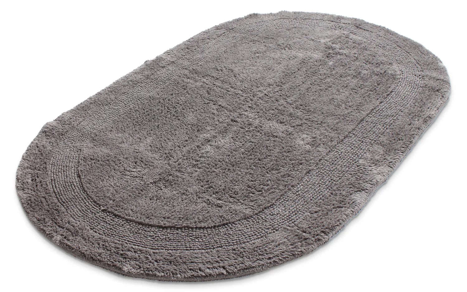 Ovale badmat - Nila (donkergrijs)