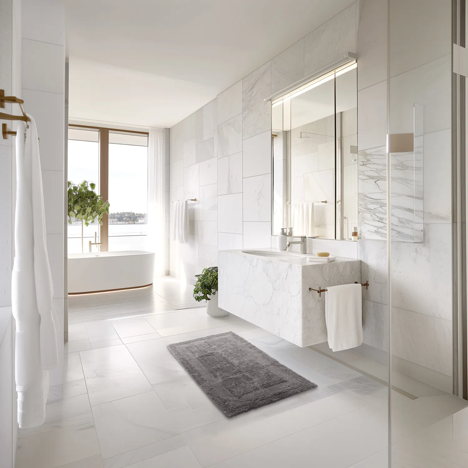 Badmat - Nila (donkergrijs)