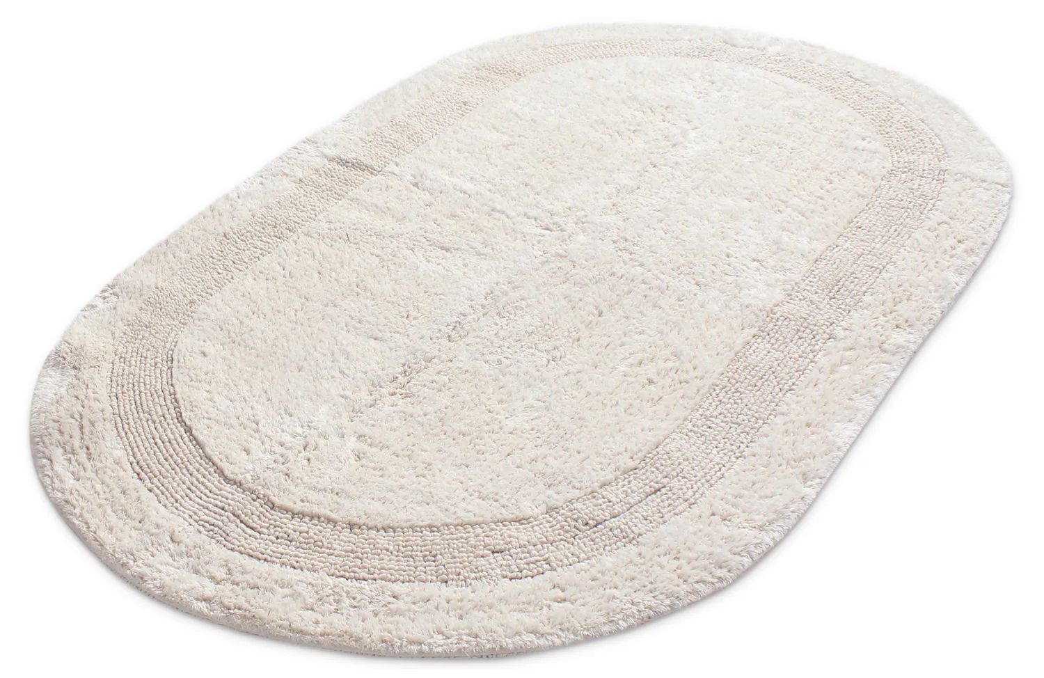 Ovale badmat - Nila (gebroken wit)