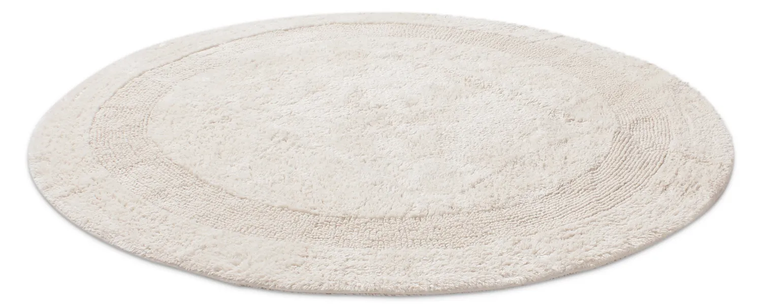 Ronde Badmat - Nila (gebroken wit)
