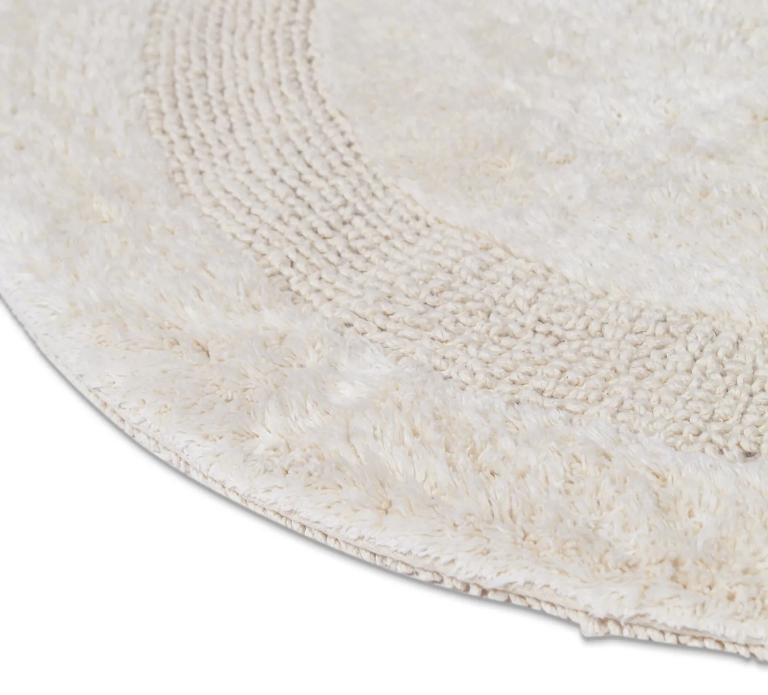 Ronde Badmat - Nila (gebroken wit)