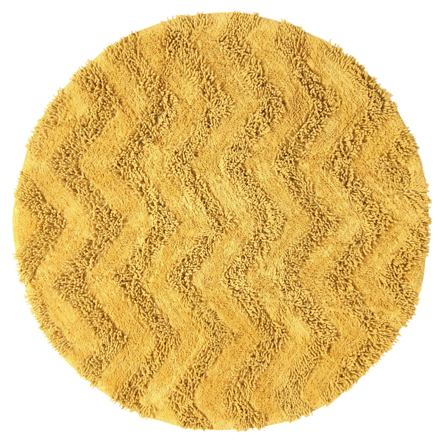 Ronde Badmat - Tressa (geel)