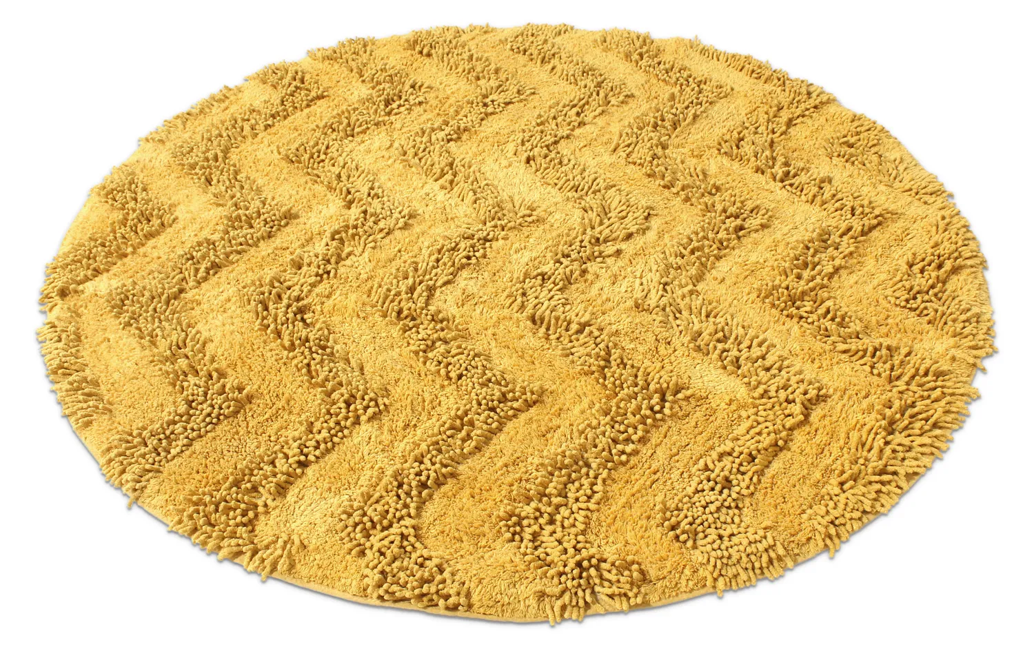 Ronde Badmat - Tressa (geel)