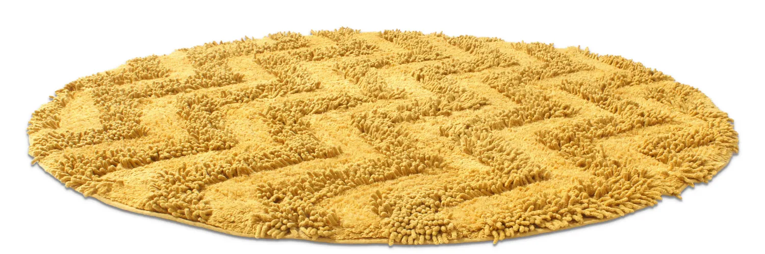 Ronde Badmat - Tressa (geel)