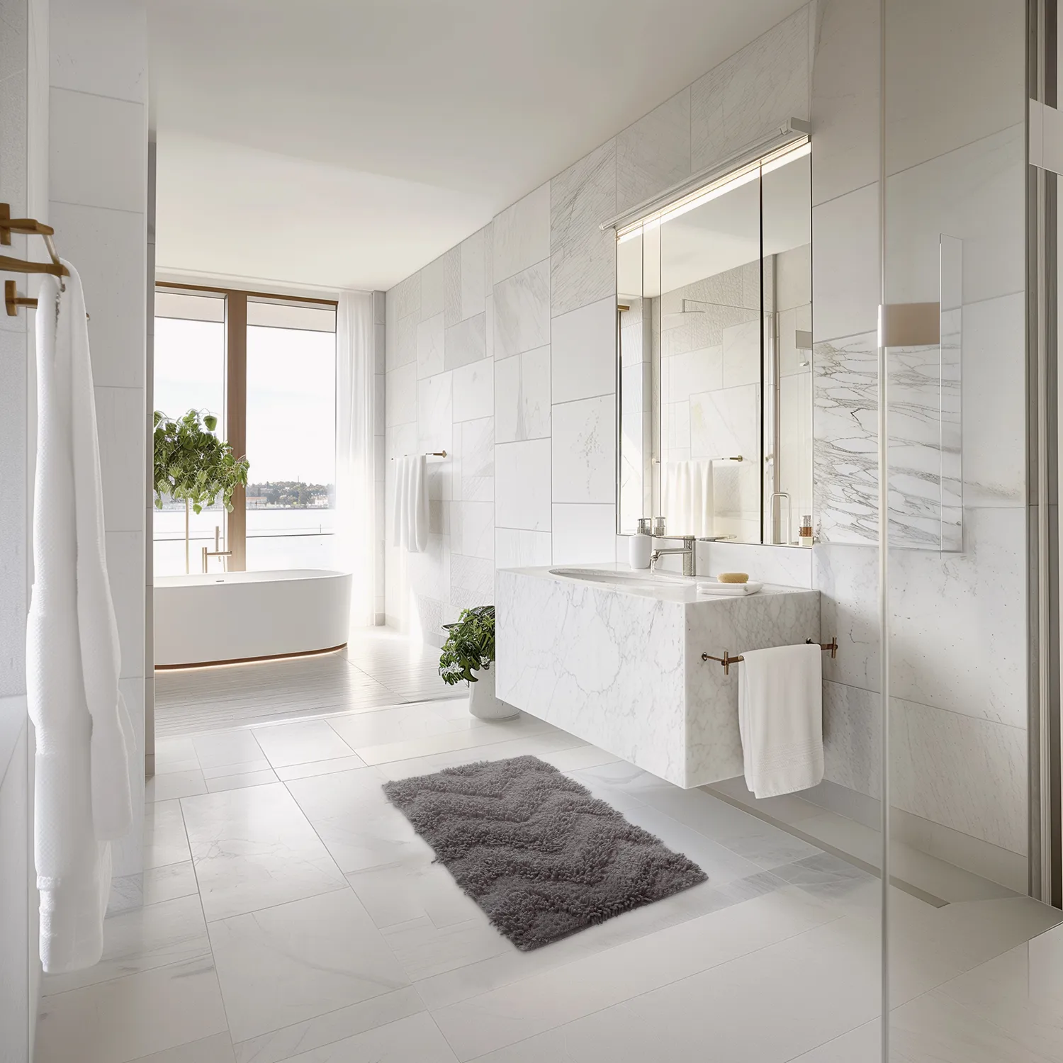 Badmat - Tressa (donkergrijs)