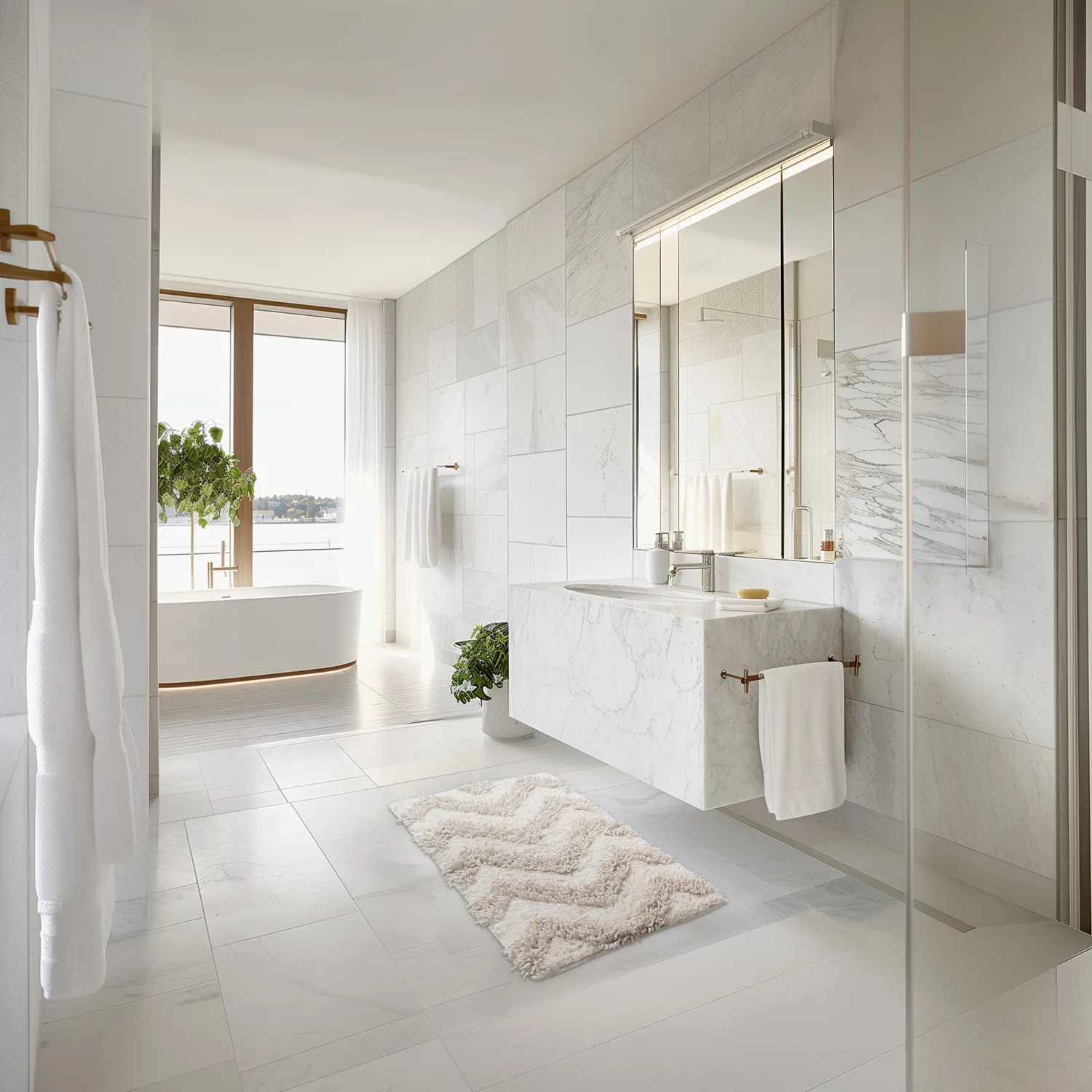 Badmat - Tressa (gebroken wit)