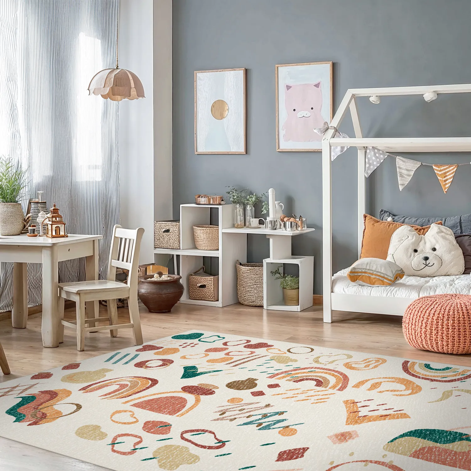 Kindervloerkleed - Ariel (roze)