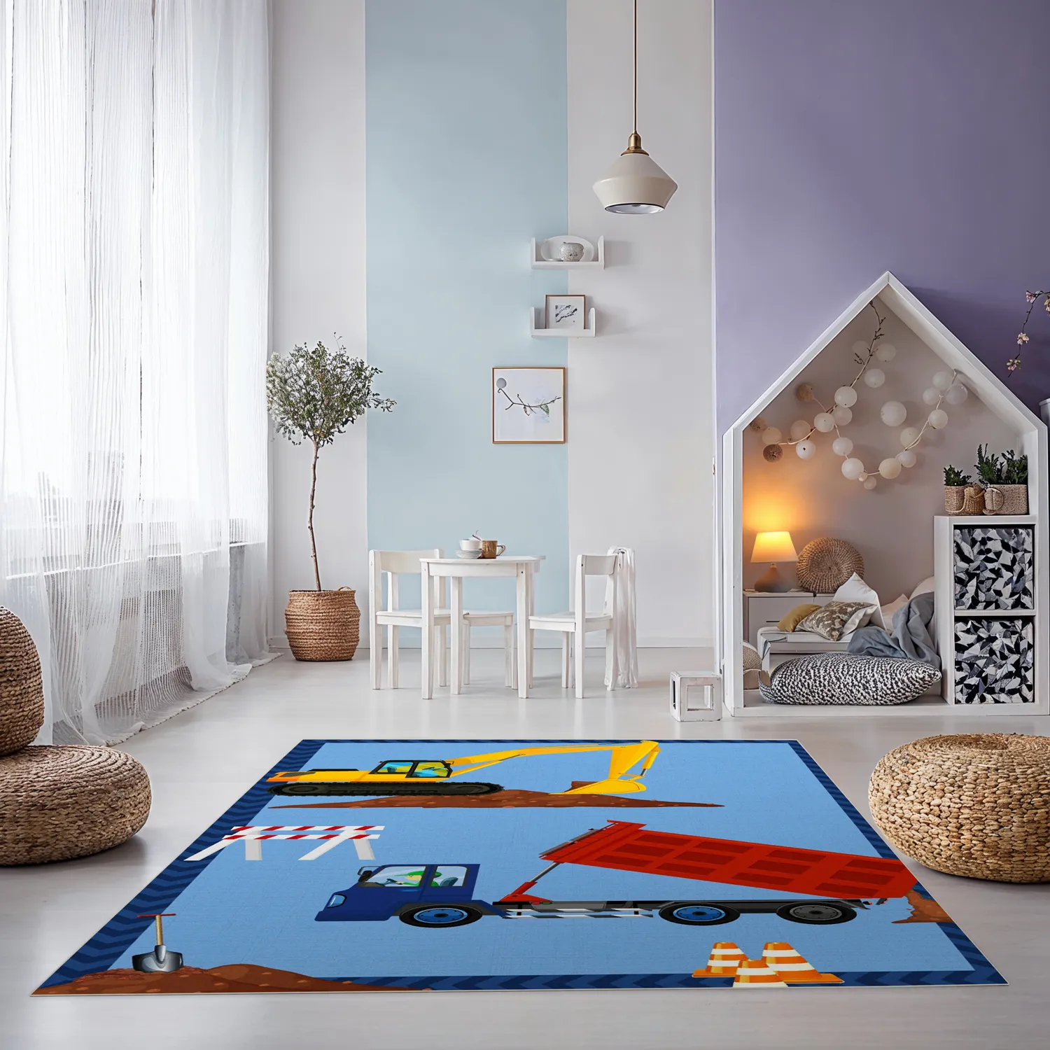 Kindervloerkleed - Building Site