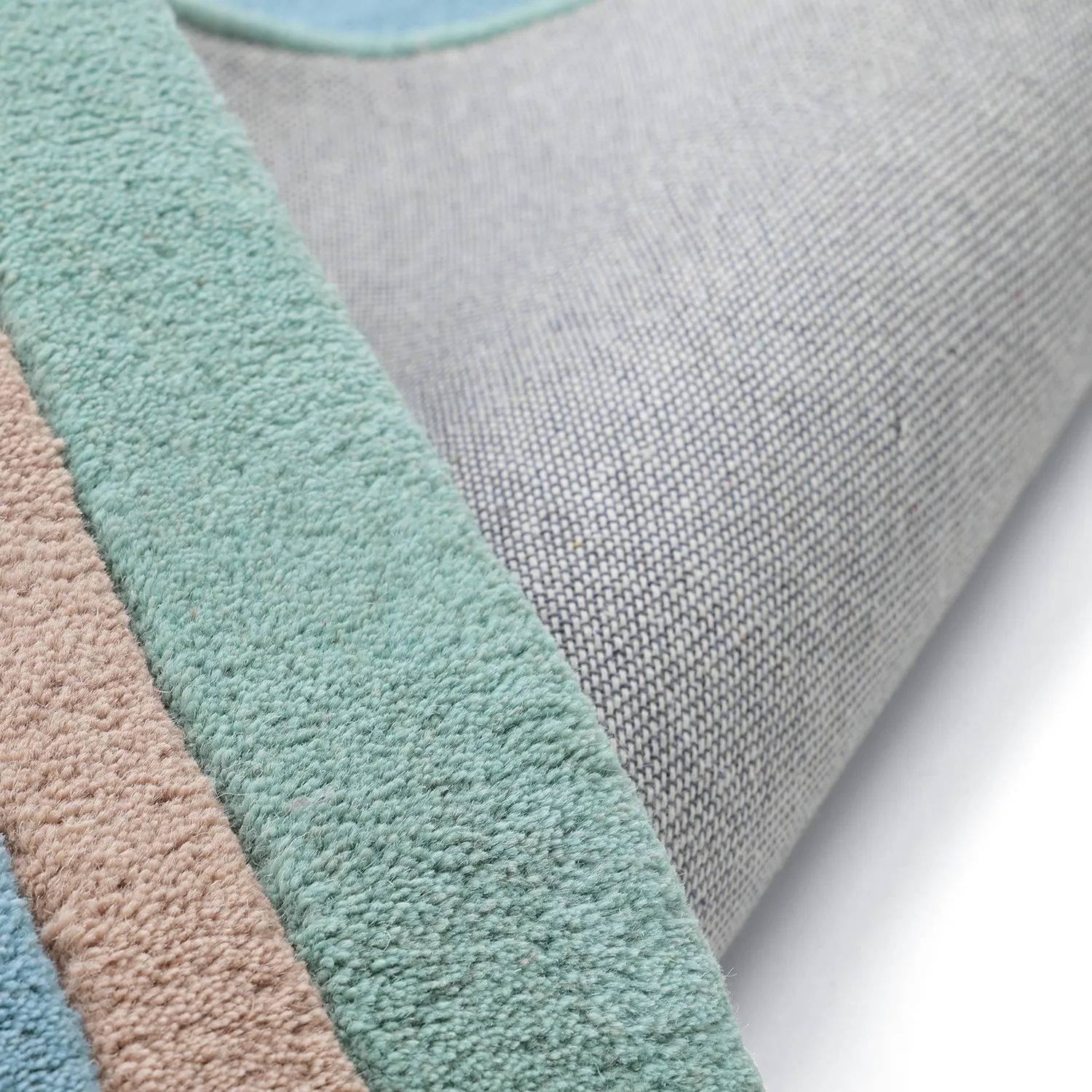 Kinderkleed - Giraffe Hand Tufted Wool Premium (lichtblauw/multi)