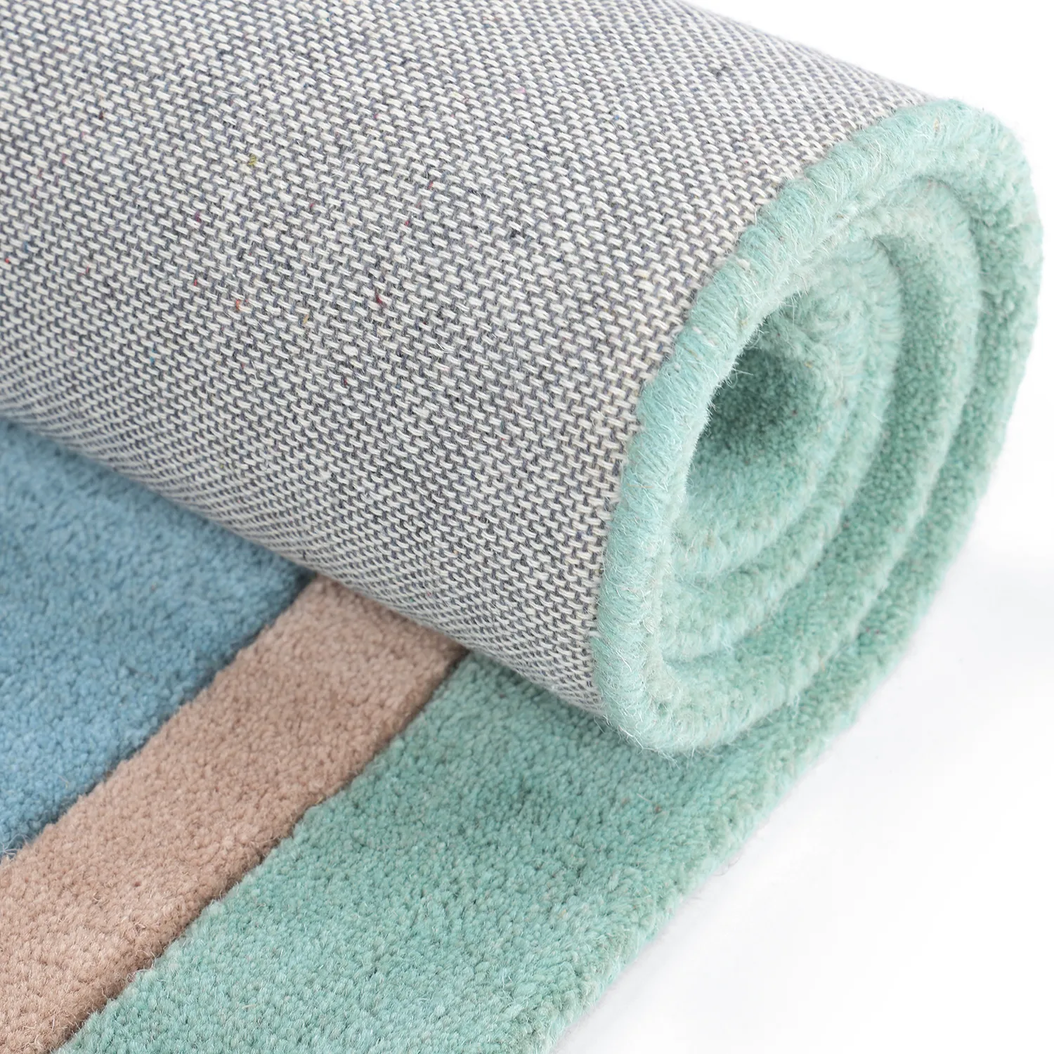Kinderkleed - Giraffe Hand Tufted Wool Premium (lichtblauw/multi)