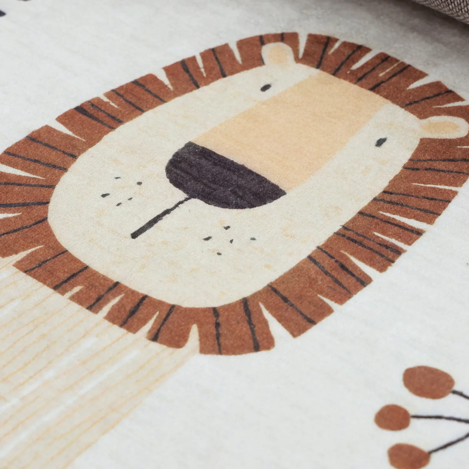 Kindervloerkleed - Lion Friends (beige)