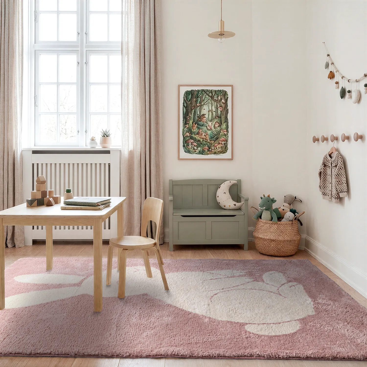Kinderkleed - Soft Bunny (roze/crème)