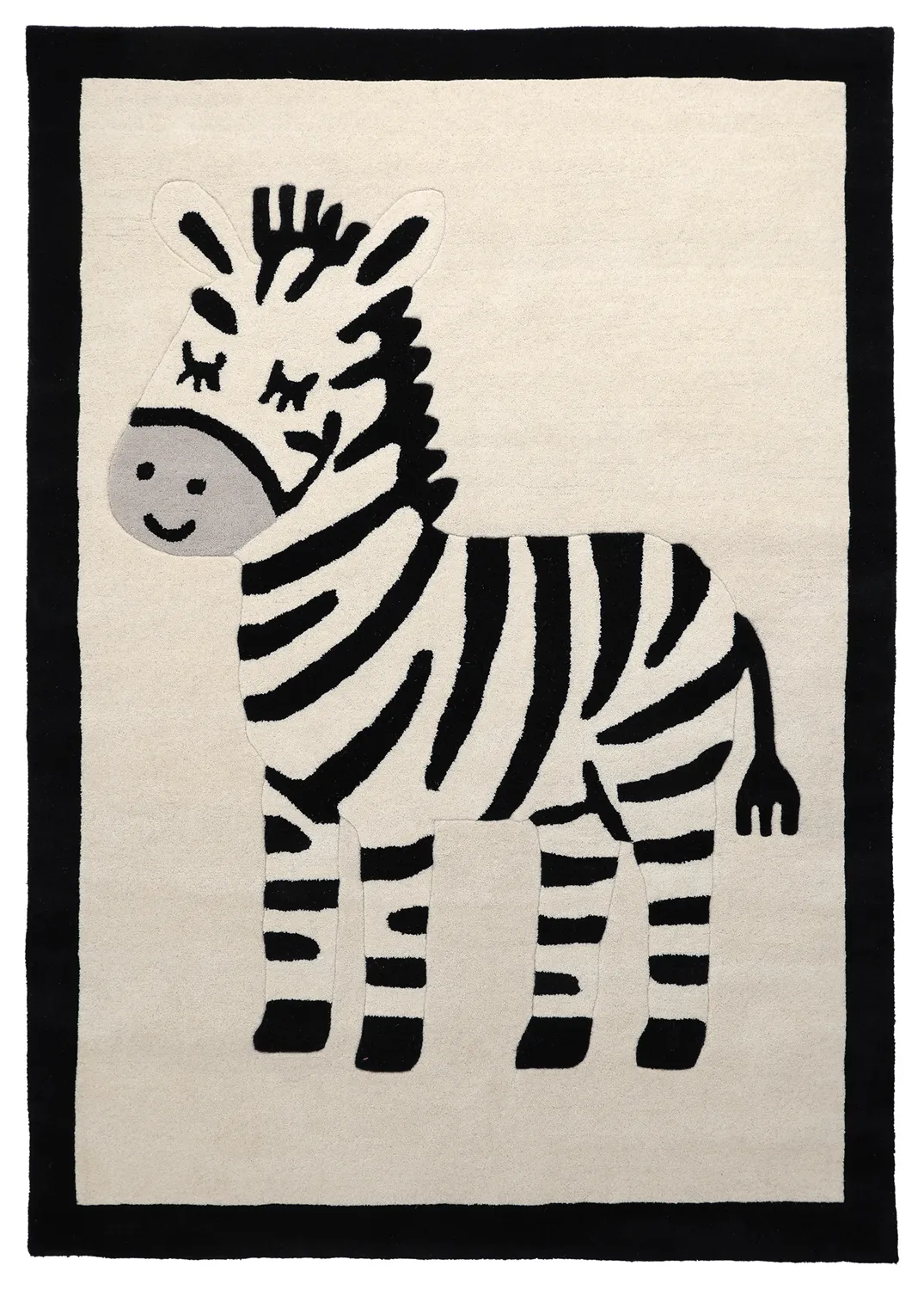 Kinderkleed - Zebra Hand Tufted Wool Premium (beige/zwart)
