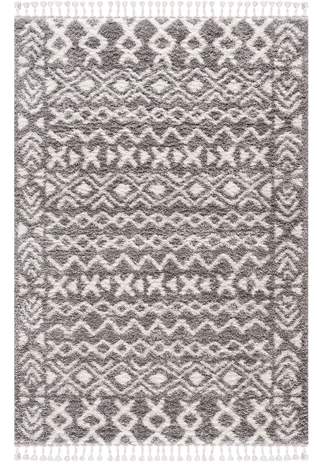 Hoogpolig vloerkleed - Loja (grijs)