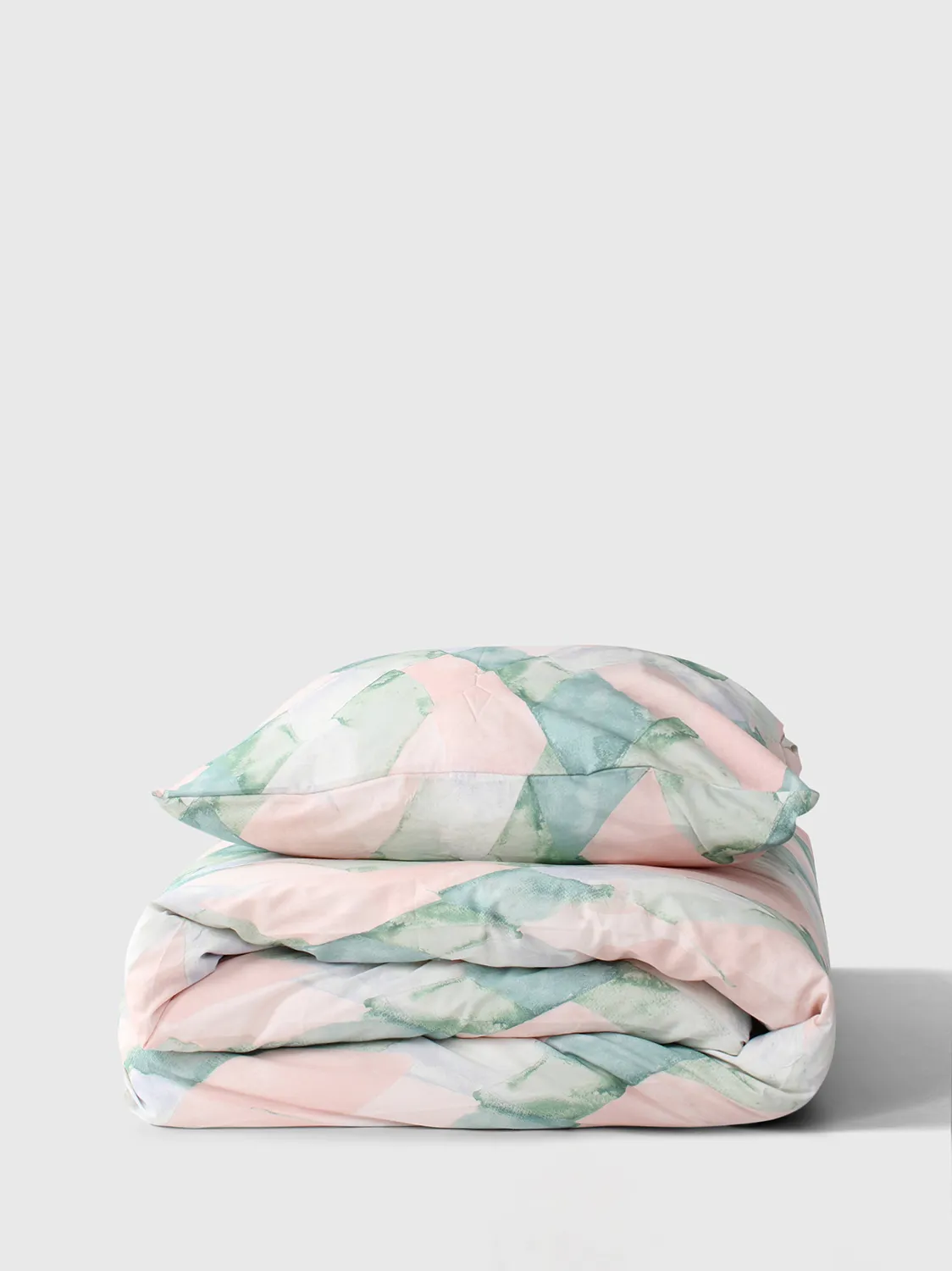 Dekbedovertrek set - Blanca (roze/groen)