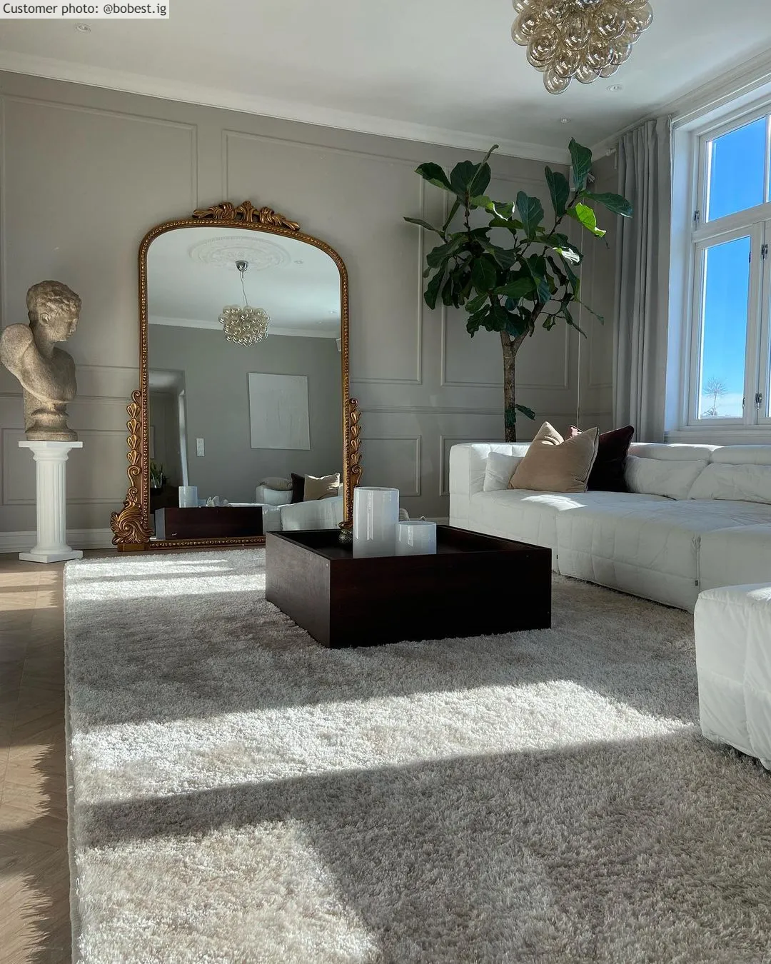 Hoogpolig vloerkleed - Cosy (beige)