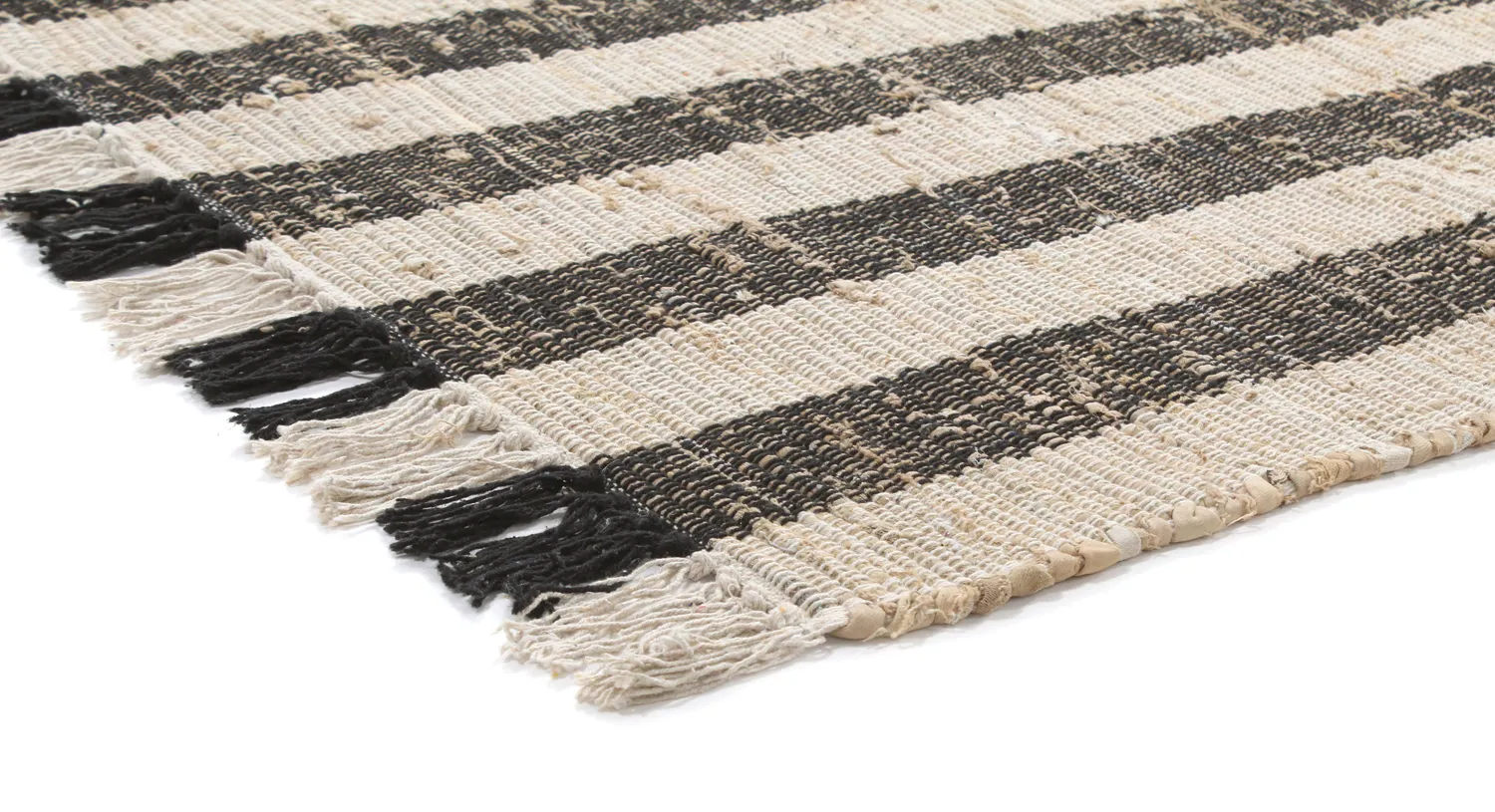 Vloerkleed Katoen - Hedda (zwart)