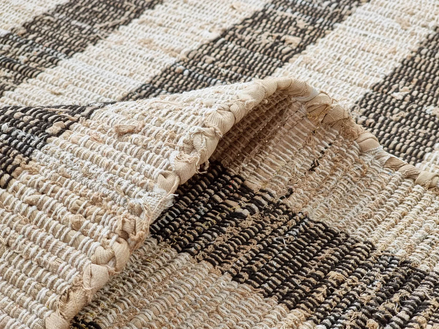 Vloerkleed Katoen - Hedda (zwart)