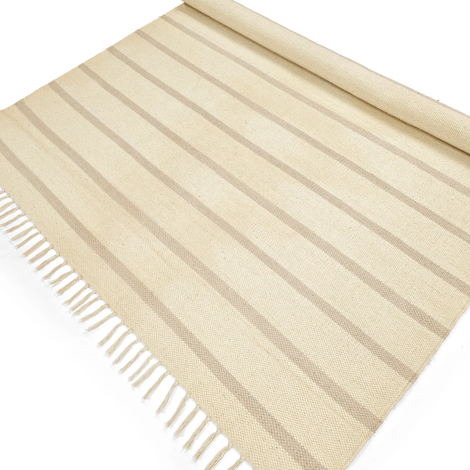 Vloerkleed Katoen - Helle (offwhite/grijs)