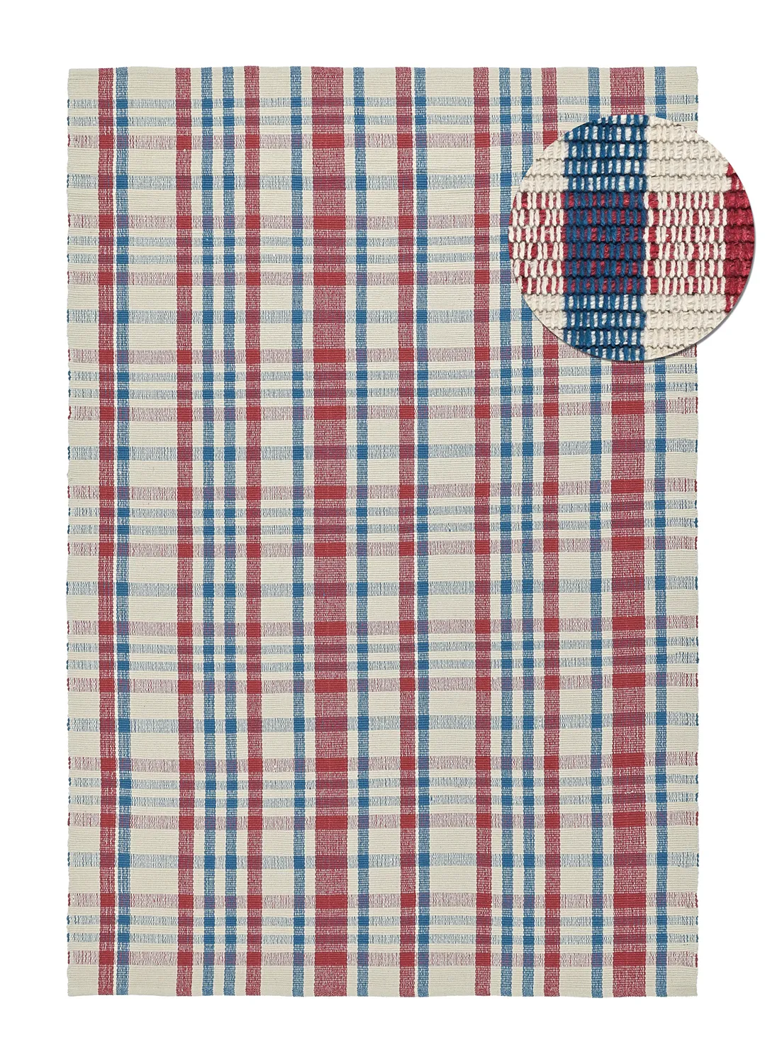 Vloerkleed Katoen - Husvik (crème/multikleur)