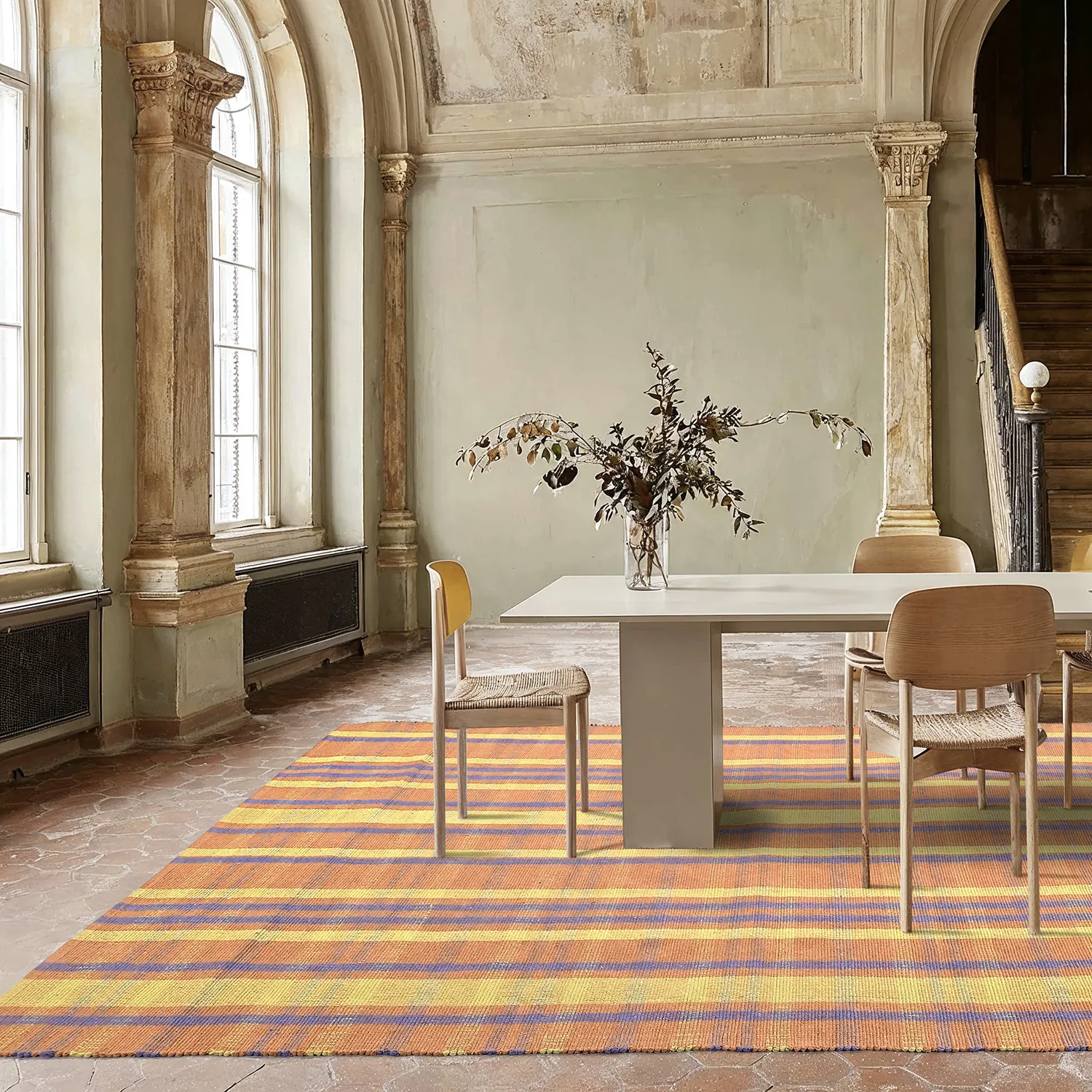 Vloerkleed Katoen - Husvik (koraal/multikleur)