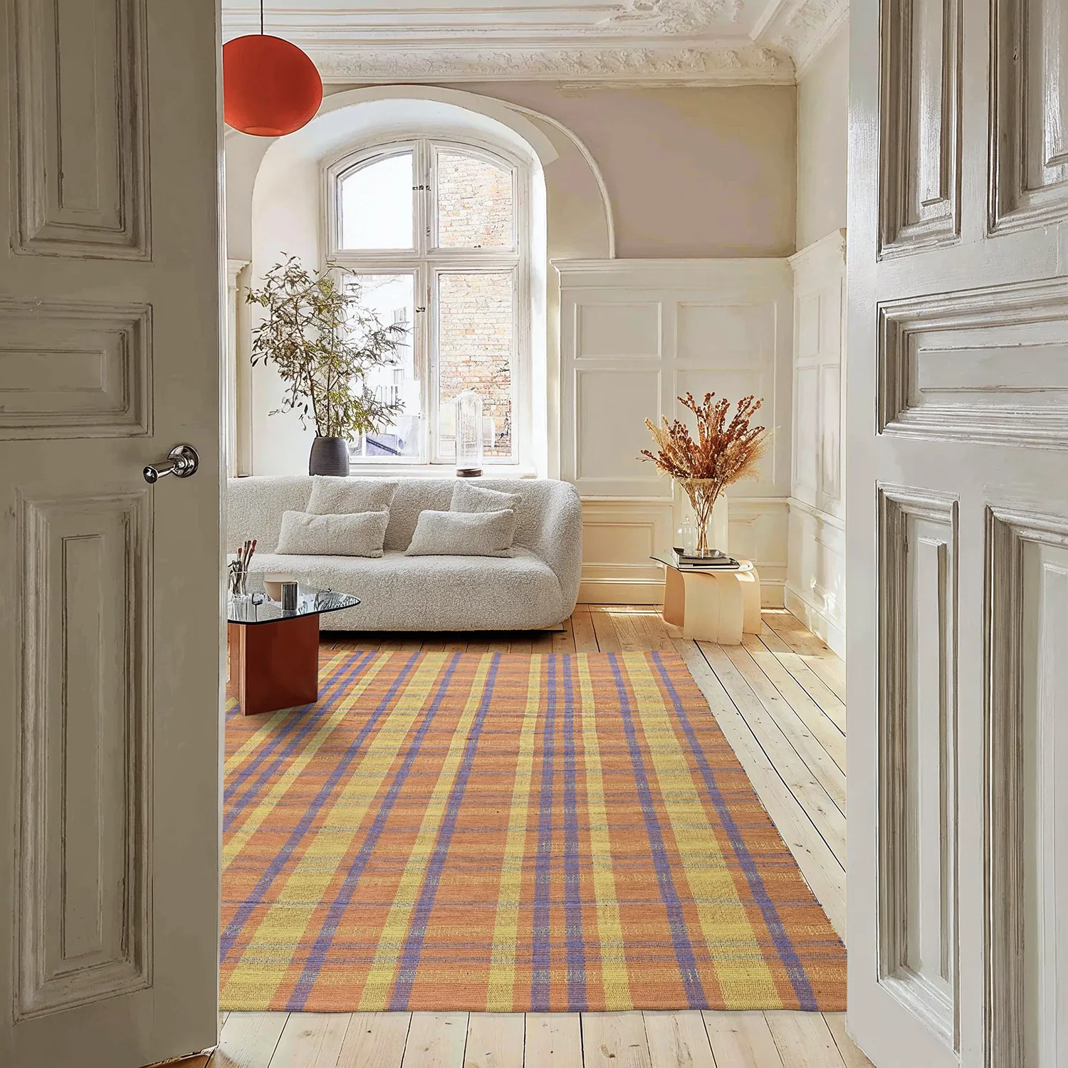 Vloerkleed Katoen - Husvik (koraal/multikleur)