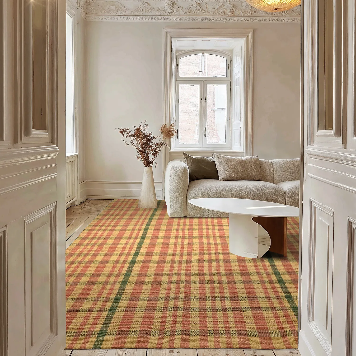 Vloerkleed Katoen - Husvik (mosterd/multikleur)