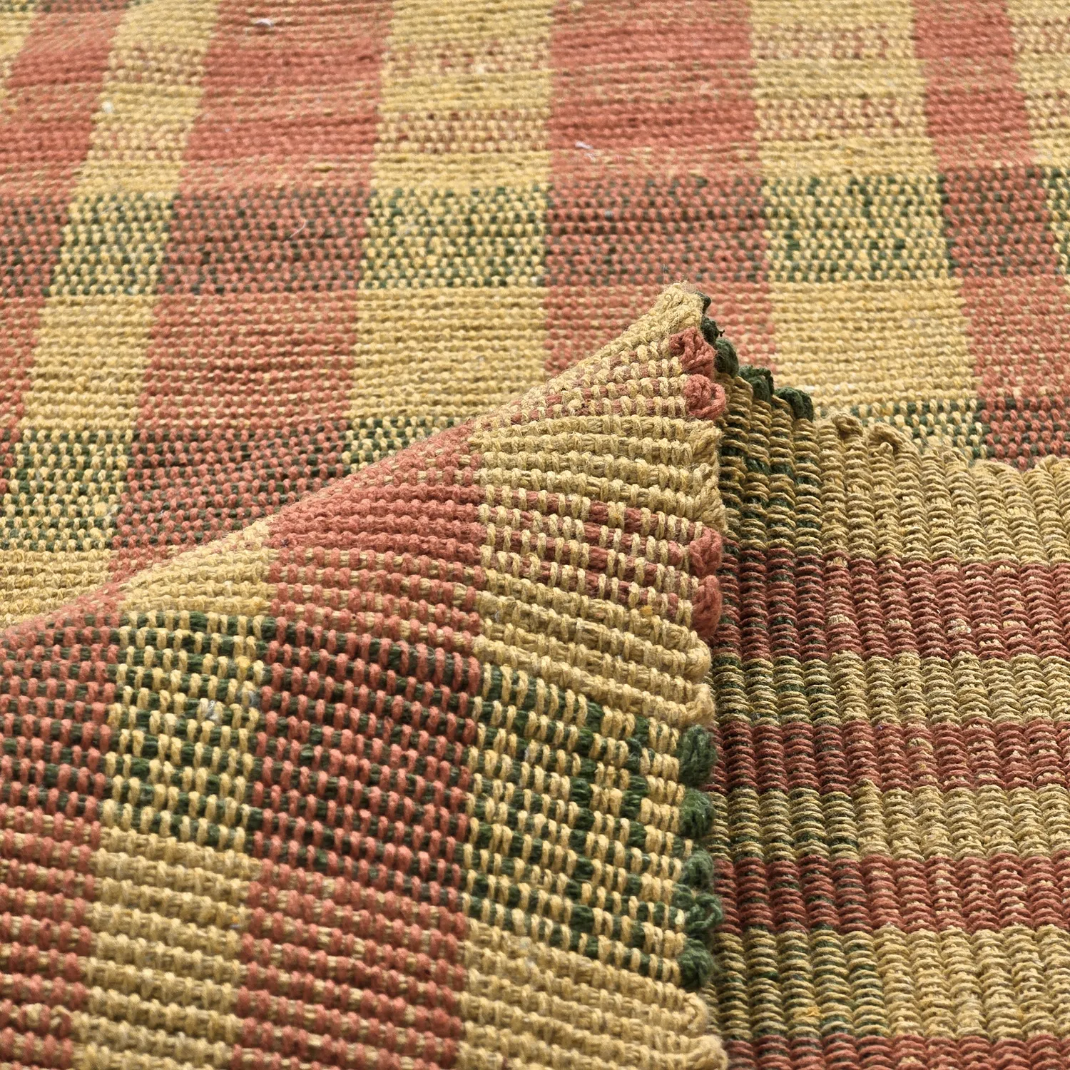 Vloerkleed Katoen - Husvik (mosterd/multikleur)