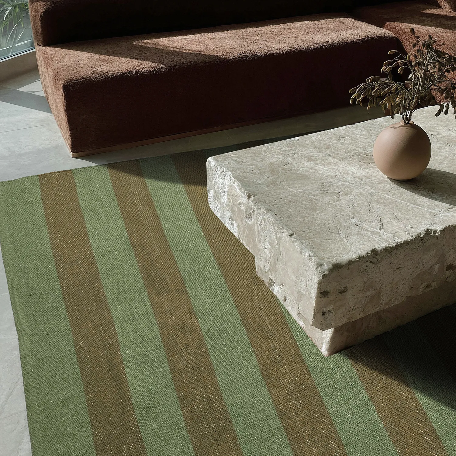 Vloerkleed Katoen - Nilo (mosgroen)