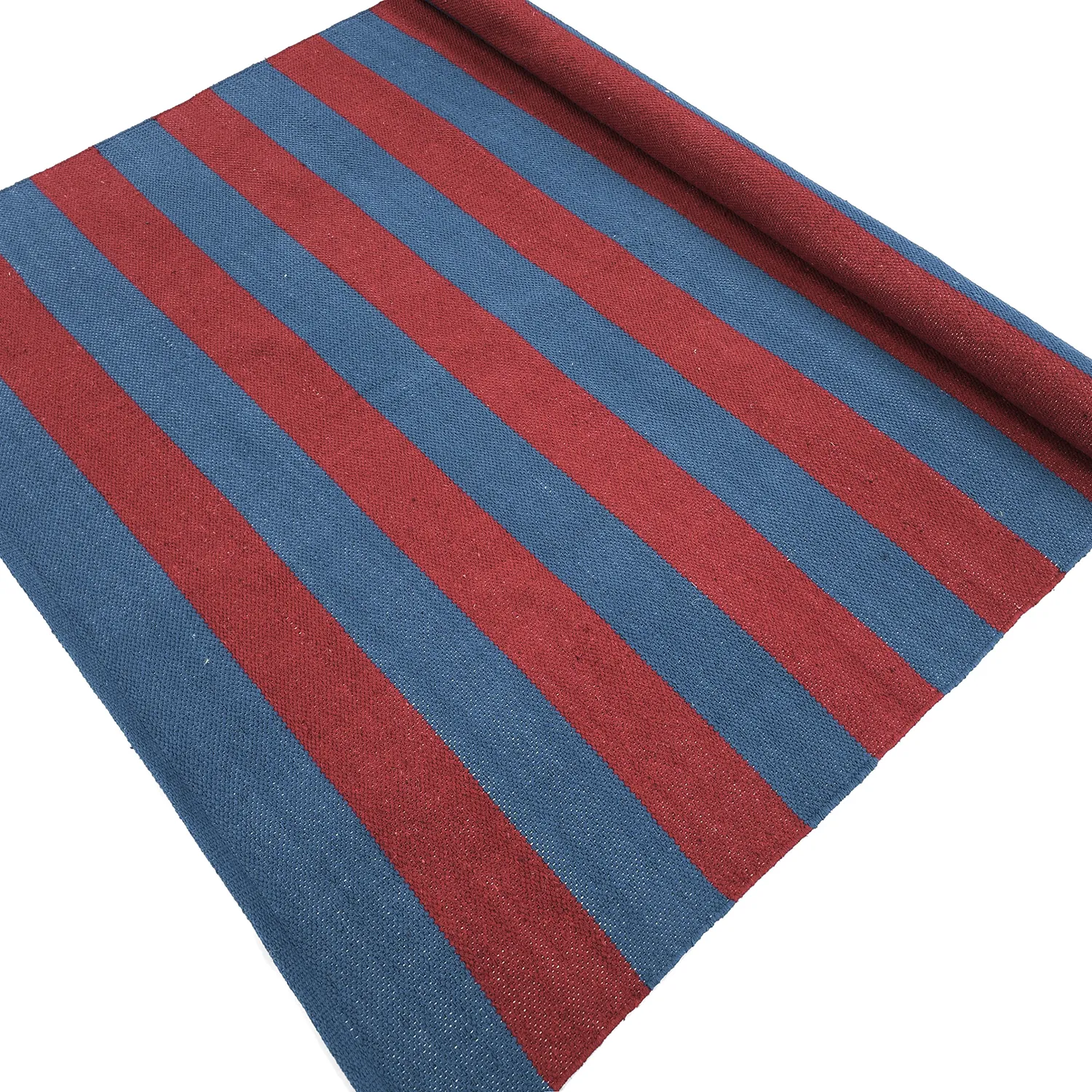 Vloerkleed Katoen - Nilo (rood/blauw)