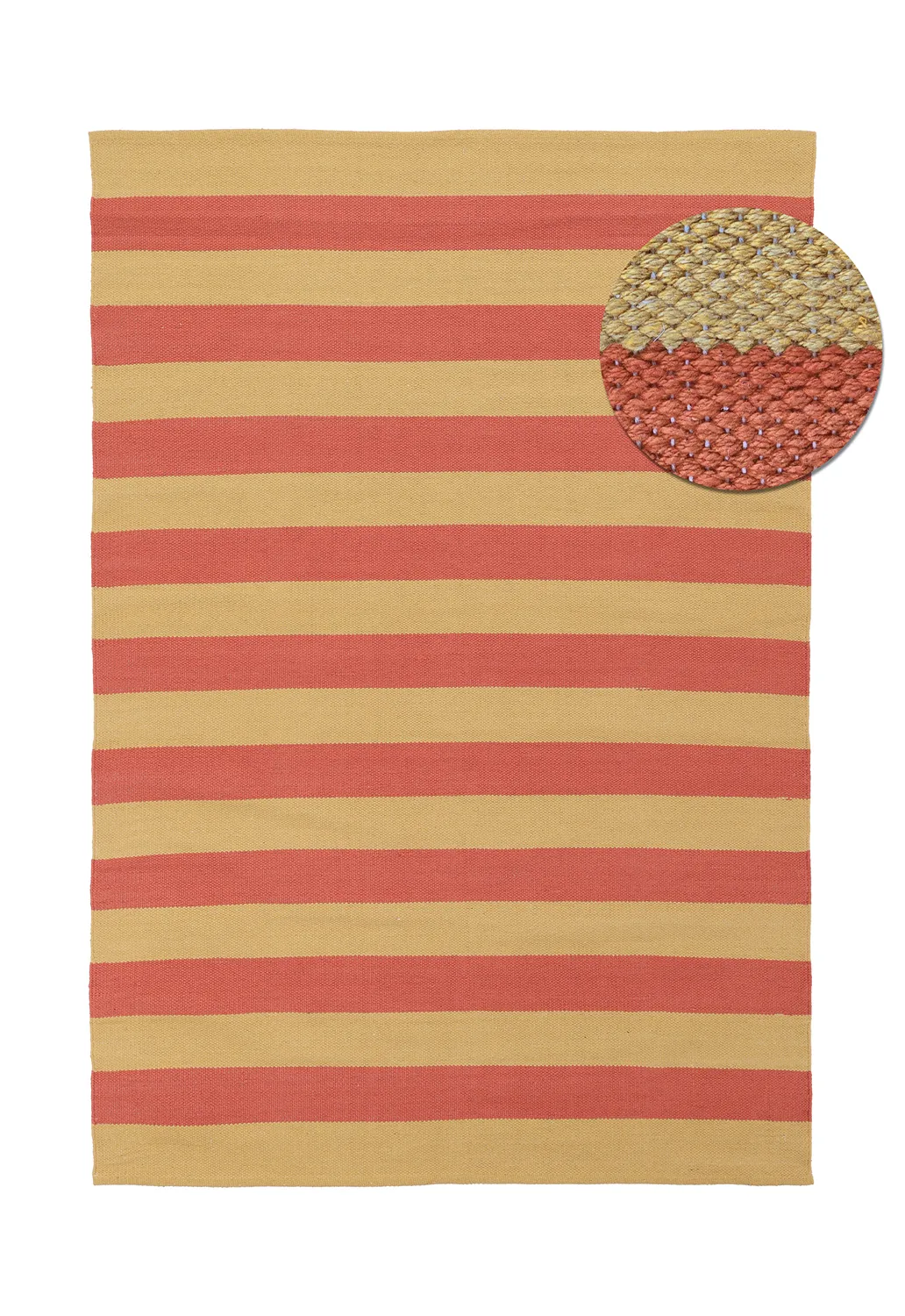 Vloerkleed Katoen - Nilo (mosterdgeel/terracotta)