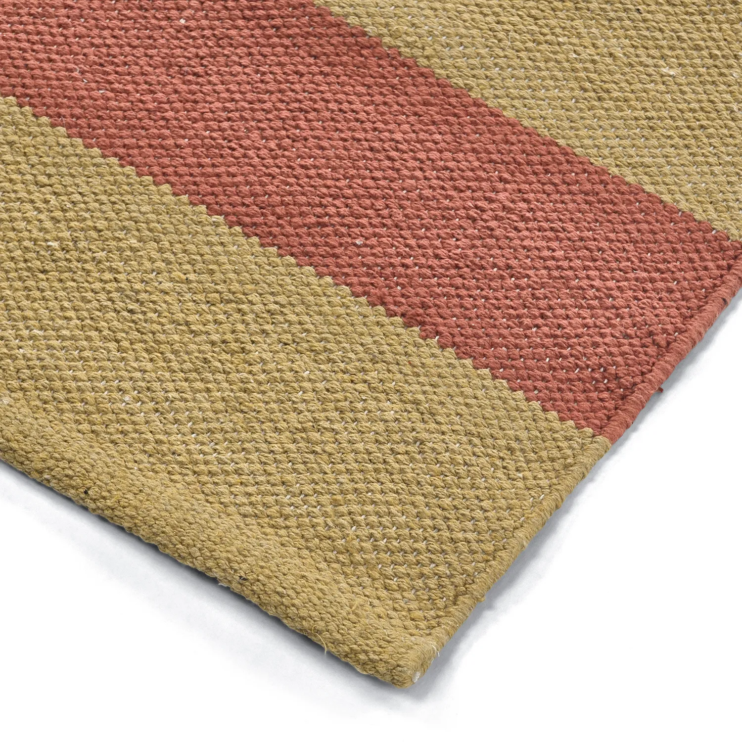 Vloerkleed Katoen - Nilo (mosterdgeel/terracotta)