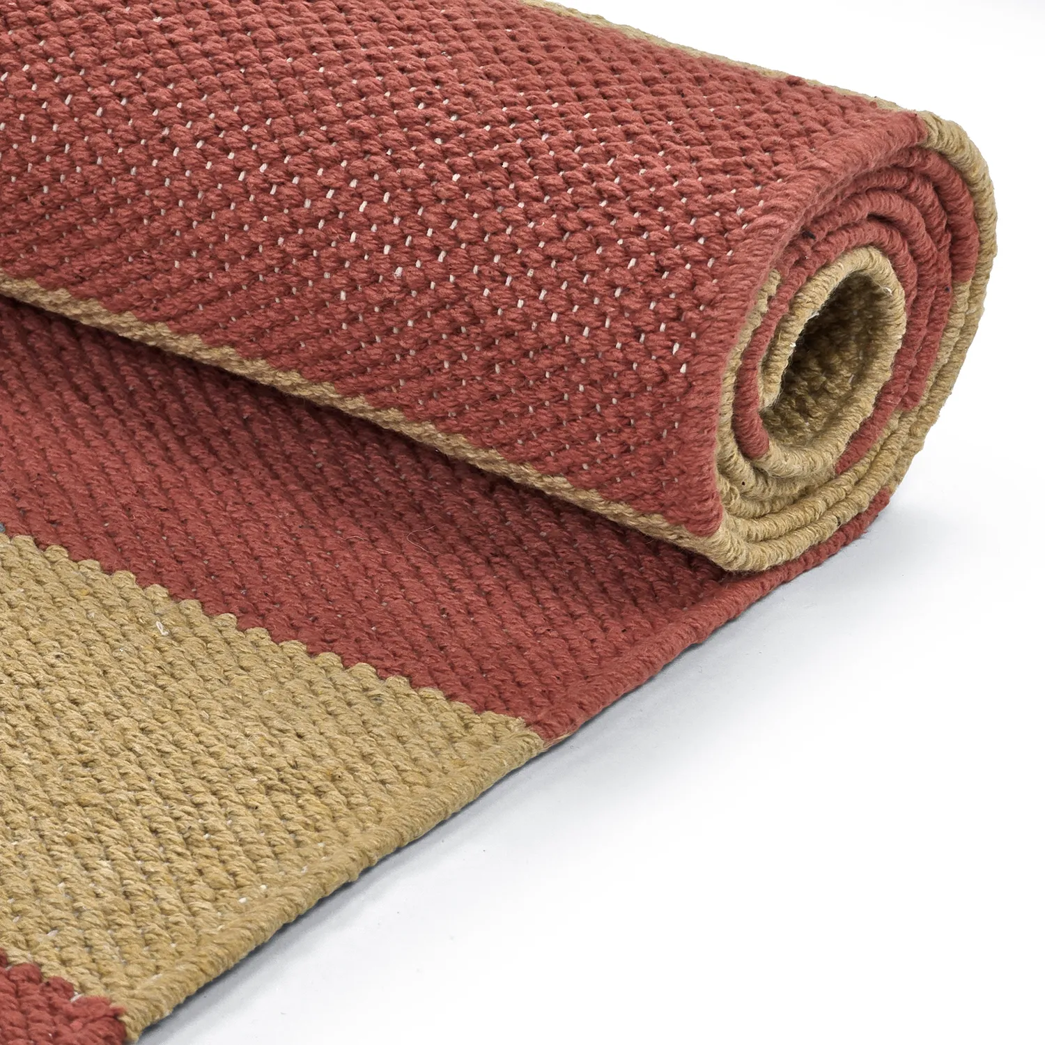 Vloerkleed Katoen - Nilo (mosterdgeel/terracotta)