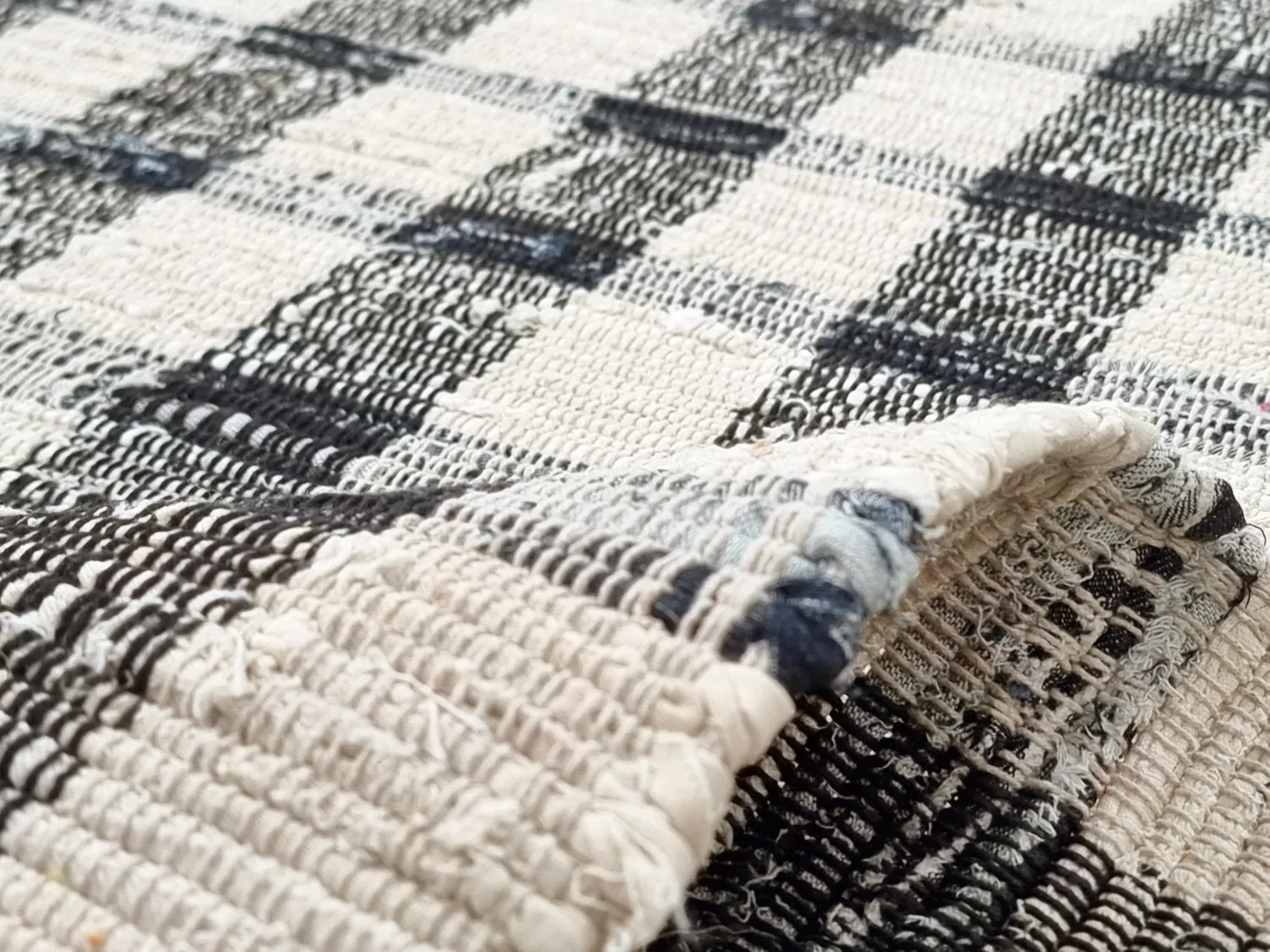 Vloerkleed Katoen - Noomi (zwart)