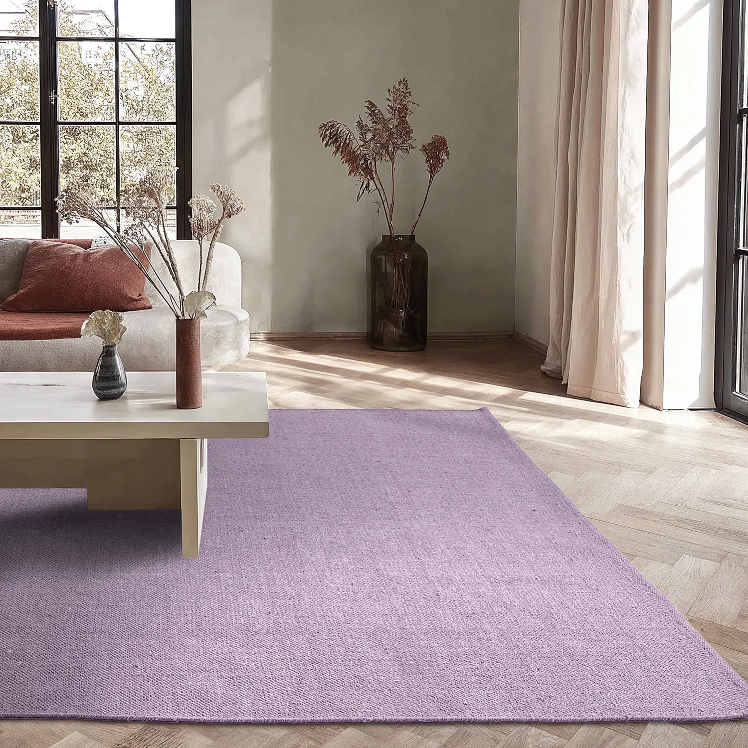 Vloerkleed Katoen - Rigolet (licht paars)