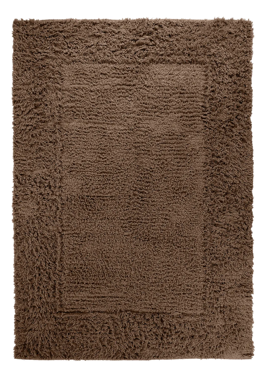 Hoogpolig vloerkleed - Aline Natural Cotton Shaggy (bruin)