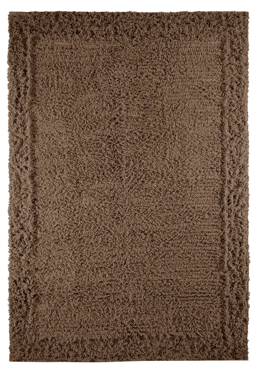 Hoogpolig vloerkleed - Bonnie Natural Cotton Shaggy (bruin)